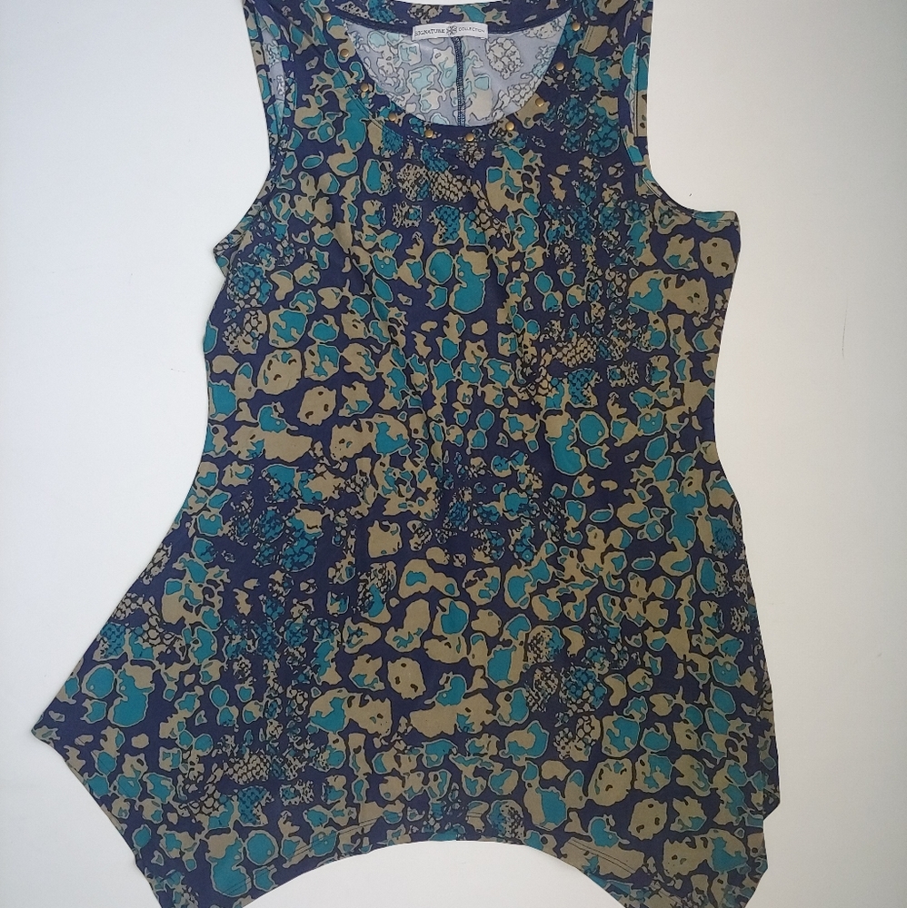 Signature Collection sleeveless blouse sz L 14/16